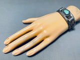 Tremendous Vintage Native American Navajo Green Turquoise Sterling Silver Bracelet-Nativo Arts