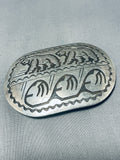 Stunning Vintage Native American Navajo Sterling Silver 2 Bears Huge Buckle-Nativo Arts