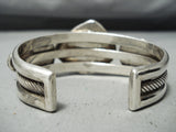 Heavy Vintage Native American Navajo Orvil Jack Turquoise Sterling Silver Bracelet-Nativo Arts