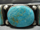 Amazing Vintage Native American Navajo Royston Turquoise Sterling Silver Bracelet Cuff-Nativo Arts