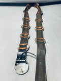 Important Tom Moore Vintage Native American Navajo Turquoise Sterling Silver Concho Belt-Nativo Arts