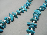 Quality Vintage Native American Navajo Spiderweb Turquoise Nugget Sterling Silver Necklace-Nativo Arts