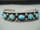 Marvelous Vintage Native American Navajo Turquoise Sterling Silver Bracelet-Nativo Arts