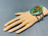 Tremendous San Felipe Signed Royston Turquoise Sterling Silver Huge Bracelet-Nativo Arts