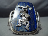 Best Vintage Native American Navajo Watermelon Clown Lapis Sterling Silver Bracelet Cuff-Nativo Arts