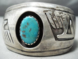 Museum Vintage Hopi/ Native American Navajo Turquoise Sterling Silver Bracelet Old-Nativo Arts