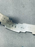 Pueblo Vintage Native American Navajo Geomtric Sterling Silver Bracelet-Nativo Arts