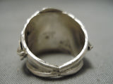 Striking Vintage Navajo Sky Blue Turquoise Sterling Silver Native American Ring-Nativo Arts