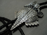 Tremendous Navajo Native American Sterling Silver Southwest Bolo Tie-Nativo Arts