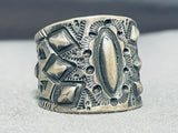 Native American Heavy 21 Gram Vintage Mens Sterling Silver Repoussed Ring-Nativo Arts