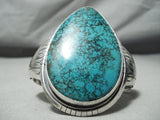 Massive Spiderweb Turquoise Vintage Native American Navajo Sterling Silver Bracelet-Nativo Arts