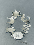 Important Willie Family Vintage Native American Navajo Sterling Silver Animal Bracelet-Nativo Arts