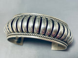 Remarkable Native American Navajo Handmade Basket Sterling Silver Bracelet Marked-Nativo Arts