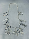 Dancers Of Charms Vintage Southwest Sterling Silver Necklace-Nativo Arts