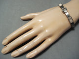 Intricate Buckle Vintage Navajo Sterling Silver Bracelet Native American Old-Nativo Arts