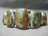 Monumental Vintage Native American Navajo Huge Royston Turquoise Sterling Silver Bracelet-Nativo Arts
