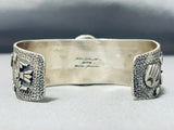 Important Smithsonian Vintage Native American Navajo Spiderwb Turquoise Sterling Silver Bracelet-Nativo Arts