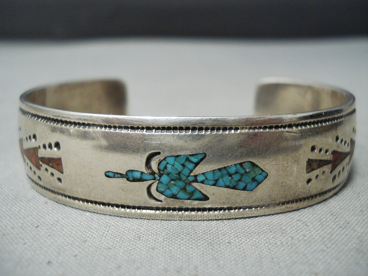 One Of Most Rare Vintage Native American Navajo Thomas Singer Turquois ...