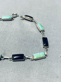 Amazing Native American Navajo Royston Turquoise Sterling Silver Link Bracelet-Nativo Arts