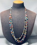 Remarkable Native American Navajo Turquoise Sterling Silver Necklace-Nativo Arts