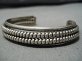 Rare Vintage Navajo Twisted Sterling Silver Native American Bracelet Old-Nativo Arts