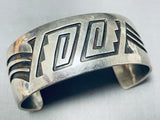 Will Yazzie Fascinating Vintage Native American Navajo Sterling Silver Overlay Bracelet-Nativo Arts