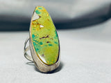 Stunning Vintage Native American Navajo Royston Turquoise Sterling Silver Colossal Ring-Nativo Arts