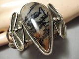 Best Vintage Native American Navajo Petrified Wood Sterling Silver Bracelet Old-Nativo Arts