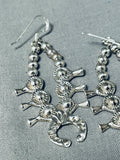 Cutest Signed Native American Navajo Sterling Silver Squash Blossom Necklace Earrings-Nativo Arts
