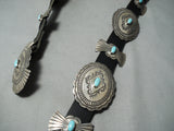 Important Vintage Native American Navajo Del Delgarito Turquoise Sterling Silver Concho Belt-Nativo Arts