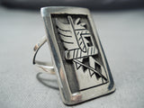 Outstanding Vintage Hopi Sterling Silver Kachina Ring Native American-Nativo Arts