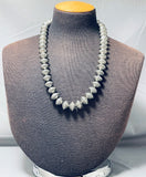 210 Gram Vintage Native American Navajo Hand Tooled Coin Silver Necklace-Nativo Arts