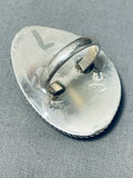 Colossal Vintage Native American Navajo Sky Blue Turquoise Sterling Silver Ring-Nativo Arts