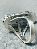 Dry Creek Turquoise Important Native American Navajo Sterling Silver Ring-Nativo Arts