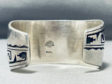 Spectacular Vintage Native American Hopi Morenci Turquoise Sterling Silver Bracelet-Nativo Arts