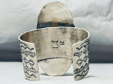 175 Gram One Of Best Vintage Native American Navajo Lapis Sterling Silver Bracelet-Nativo Arts