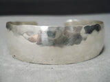 Impressive Vintage Navajo Hand Tooled Sterling Silver Native American Bracelet-Nativo Arts