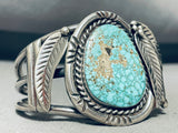 Native American One Of The Best Early Birds Eye Kingman Turquoise Sterling Silver Bracelet-Nativo Arts