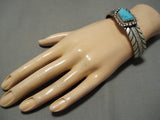 Quality Harry Martinez Vintage Native American Navajo Sterling Silver Turquoise Bracelet Old-Nativo Arts