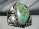 One Of The Biggest Vintage Native American Navajo Royston Turquoise Sterling Silver Bracelet-Nativo Arts