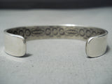 Importasnt Ray Adakai Vintage Native American Navajo Sterling Silver Bracelet Cuff-Nativo Arts