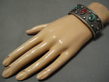Impressive Vintage Native American Navajo Royston Turquoise Sterling Silver Bracelet-Nativo Arts