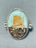 One Of The Top Inlayers Native American Navajo Hogan Sterling Silver Turquoise Ring-Nativo Arts