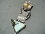 Signed Detailed Kachina Face Vintage Native American Navajo Sterling Silver Pendant-Nativo Arts