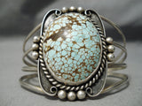 One Of Best Vintage Native American Navajo Domed #8 Turquoise Sterling Silver Bracelet Old-Nativo Arts