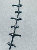 Native American Thicker Very Old Vintage Santo Domingo Sterling Silver Fetish Necklace-Nativo Arts
