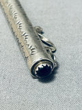 Completely Handmade Vintage Native American Navajo Sterling Silver Toothpick Holder!!-Nativo Arts