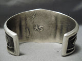 Huge Cross Christian Sterling Silver Native American Navajo Bracelet Cuff-Nativo Arts