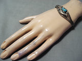 Wonderful Vintage Native American Navajo Sleeping Beauty Turquoise Sterling Silver Bracelet-Nativo Arts