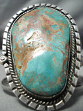 One Of The Best Vintage Native American Navajo Royston Turquoise Sterling Silver Bracelet-Nativo Arts